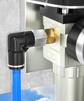 Installed Push To Connect Female Elbow Fittings 1/4 Inch Tube OD To 1/4 Inch NPT Thread 90 Degree Pneumatic Connector