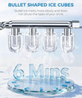 Countertop Ice Maker With Handle Portable Self Cleaning Ice Machine 26 Lbs Per Day 8 Cubes Ready In About 6 Minutes Great