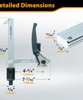 Detailed dimensions of Heavy Duty Welding Clamps Set of 2 for 5/8 Inch Fixture Holes, showing measurements and parts