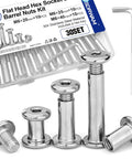 M6 Barrel Nuts And Bolts Set With Hex Socket Binding Screws 7.6mm 20mm 25mm 40mm Pro Grade Stainless Steel 304 30 Sets With Hex Key