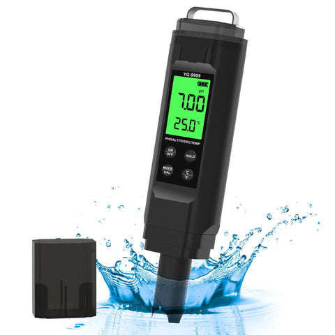 5 In 1 TDS Meter Salinity Tester EC Meter Temperature And pH Meter For Water Digital Water Tester Pool Salt Hydroponics in water splash