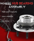 Cadillac Escalade Front Wheel Hub Bearing Assembly With ABS 3 Bolt Flange 6 Lug For 2002-2006 Escalade EXT And ESV