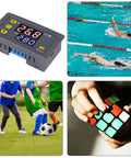 Dual Pack 12V DC Timer Delay Relay Module With 20A Capacity Programmable LED Digital Cycle Timer Plug And Play On Off Control 0ms To 999 Hours Easy Setup For Home Automation And Electronics, front view