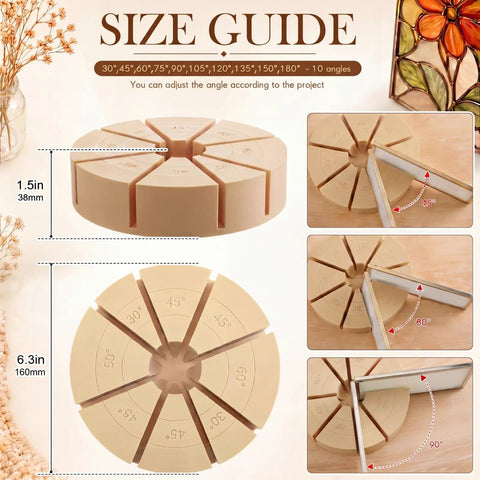 Hella Precise Stained Glass Angle Tool Set For 3D Flower And Succulent Soldering Jig Kit with adjustable angle molds.
