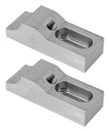 Two Piece CNC Side Clamp Vise With Low Profile Dovetail Jaws, Adjustable Milling Machine Vise In S136H Mold Steel, top view of jaws
