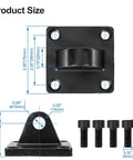 Dimensions of Heavy Duty Foot Flange Mount Bracket For 63mm SC Series Pneumatic Cylinders, Single Ear Style with screws