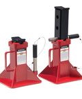 Beefed Up 22 Ton Heavy Duty Jack Stands Pair With Pin Type Height Adjustment For Easy Heights And Stable Vehicle Lifts