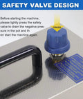 Safety valve design on Top Shelf Jewelry Steam Cleaner Machine for Deep Cleaning Gold Silver Rings and Valuable Gems.