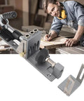 Pro Grade Aluminum Pocket Hole Jig Kit With Dowel Drill And Joinery Screws Woodworking Guides For Precise Angle Joints