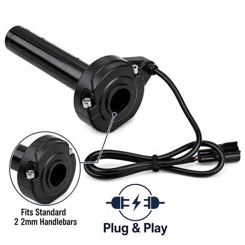 Throttle Handle With Rolling Bearing Quick Twist Grip And Cable Kit For Yozma IN10 E Bike Electric Dirt Bike Durable Aluminum Nylon Build