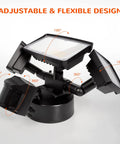 Beast Bright 4600 Lumen Motion Sensor Security Flood Light Outdoor 40W 300W Equivalent, adjustable dual-head design