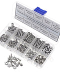 Size 6 32 UNC Stainless Steel Phillips Flat Head Machine Screws And Hex Nuts Assortment Kit 304 Stainless Full Thread Length