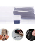 Fix Those Frayed Tips Like A Pro With This 78-Piece Heat Shrink Shoelace End Caps Repair Kit For Sneakers And Casual Shoes Perfect Portable Diy Solution To Restore Your Lace Game Anytime Anywhere Without Breaking The Bank. 78-piece clear plastic shoelace end caps in storage case