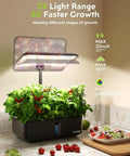 Indoor Hydroponics Grow System With 12 Pod Kit And Full Spectrum LED Grow Light Height Adjustable To 21 Inches 180 Degree Rotatable Lamp