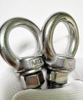 Beefy Heavy Duty M12 Eye Bolt Set, 304 Stainless Steel Shoulder Eyebolts With Nuts And Flat Washers, Rust Resistant