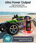 3S LiPo Battery 2200mAh 80C 11.1V Shorty Battery Pack with Soft Case EC3 Connector for RC Car on Beach