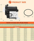 2026 Upgraded Washer Drain Pump Motor Replacement 4681EA2001T 4681EA1007G AP5328388 Durable Front Load Washer Pump For WM2101HW WM3270CW WM3431HS Plug And Play Easy Install Ready To Go, 4.17 x 3.73 in pump with 2.33 in seal