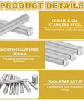 Eight Mm By Eighty Mm Dowel Pin Set Of Four In 304 Stainless Steel Silver for heavy duty shelf support and fixing.