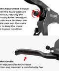 DYISLAND LD-210S hydraulic brake lever set for e-scooter, black, front view showing anti-slip grip and adjustment knob