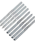Heavy Duty 32Pcs Double Ended Hanger Bolts M8x50mm Self-Tapping Zinc Plated Carbon Steel For Furniture Hidden Wood Joint Screws