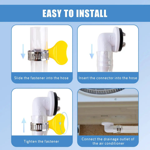 Installation steps of 10 Foot Universal Air Conditioner Drain Hose With Elbow Fitting For Window AC And Mini Split Units