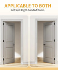 3 Pack 4 Inch Self Closing Spring Hinges For Doors Heavy Duty Steel Build shown on left and right-handed doors with smooth finish.
