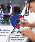 Image showing effects of ESD protection and soldering fumes with man using Portable Soldering Fume Extractor Anti ESD Smoke Absorber