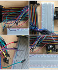 DIY Breadboard Kit With Power Supply Module And 65 Jumper Wires 40 Pin 20 Cm Leads Pro Grade Prototyping For 3.3V And 5V Electronics Starter Friendly For Class Lab Or Home Projects Portable And Easy To Use, breadboard and jumper wires