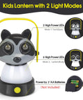 Kids Lantern And Headlamp Set 2 In 1 Rechargeable 360 Degree LED Tent Night Light For Toddlers Cute Raccoon Camping Gear