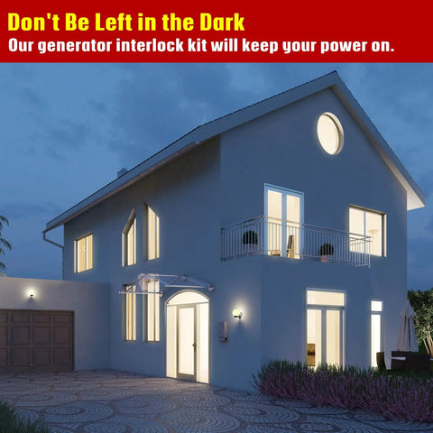 Generator Interlock Kit For Home Panels Compatible With Siemens And Murray, house lights on at dusk.