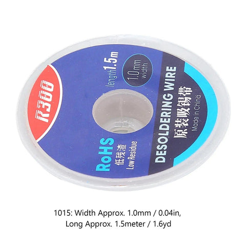 Spool of Pro Grade Desoldering Wire Solder Wick For Electronics Fast Heat Conduction Copper Wick For PCB Boards 1.5m Length