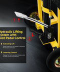 Hydraulic Material Lift Pallet Jack Table Cart With 480 Lb Capacity And 35 Inch Lift foot pedal control close-up