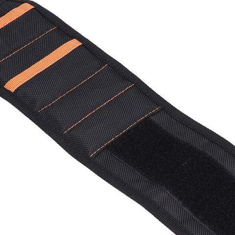 Magnetic Wristband With 10 Magnets And 1680D Polyester Build For Electricians, Breathable Wrist Tool Belt Holds Screws, Small Parts, Drills, And Fasteners Hands Free During Repairs, black 400x90mm