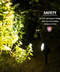 4 Pack Low Voltage Flood Lights For Landscape Lighting With Stake Connectors, 20W 145 Lumens Outdoor Flood Light Kit illuminating garden