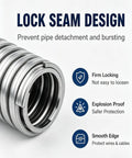 Lock seam design of Tough As Nails 304 Stainless Steel Flexible Metal Conduit With Kickass Corrugated Cable Protection Sleeve.