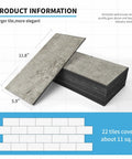Dark Slate Peel And Stick Backsplash Kit For Kitchen And Bath Large 5.9in x 11.8in Self Adhesive Subway Tiles stack view