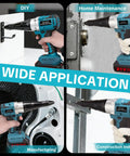 Beast 21V Brushless Cordless Rivet Gun Kit With Two 2.0Ah Batteries And Charger used for DIY, home maintenance, manufacturing, construction.