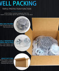 Open box with Trioled well packing showing Trailer Hub Kit 6 Lug 5.5 Inch Pre Lubed and Installed for 5200-6000 Lb Axles, wrapped in bubble.
