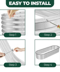 Easy setup steps for Galvanized Raised Garden Bed 6x2x1 Ft Easy Setup Outdoor Planter Box For Veggies Fruits And Flowers