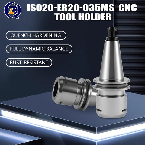 ISO20 ER20 Collet Chuck Holder With G2.0 Balance, High Speed CNC Milling Spindle Tool Holder Set, 40,000 RPM Capable