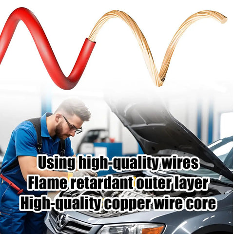 Rock Solid H13 Car Wire Adapter Connectors Built Tough With High Temp Ceramic And Copper Terminals, red wire with copper core.