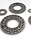Thrust Needle Roller Bearings With Washers Set Of 5, 1 Inch Bore, 1 9/16 Inch Outer Diameter, 5/64 Inch Width, Chrome Steel Rollers And Cage