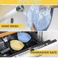 Two Pack Silicone Air Fryer Liners Reusable Set For Basket And Pan, 7.5 Inch Fits 3 Qt Or Larger, hand wash and dishwasher safe