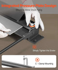 Image of Box And Pan Brake 30 Inch Sheet Metal Bender for 18 Gauge Steel, showing integrated pressure plate design with tightening screw.