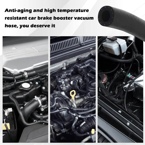 2 Pack 11/32 Inch By 36 Inch Car Brake Booster Vacuum Hose Kit With Clamps installed in vehicle engines