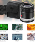 30X Loupe Magnifier With USB Rechargeable LED Lights Handy Pocket Tool for detailed inspection of circuit boards, fabric, coins.
