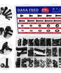 Black Nylon Hex Bolt Nut Washer Kit For Electronics DIY Tinker Friendly 216pcs M4 To M10 Hex Nuts Washers Organized Kit