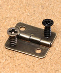 Cross Flat Head Tapping Wood Screws Kit 200Pcs 4 Size Assortment In Black And Bronze Oxide Wax Finish on hinge