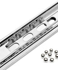 Stainless Steel Three Section Drawer Slides With Full Extension Ball Bearing Runners for Home Cabinets, rust resistant, 30cm size