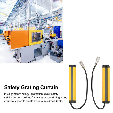 Industrial Safety Light Curtain Sensor With Heavy Duty Six Beam Detector And Ip65 Rated Aluminum Housing Built Tough For Machine Guarding And Shop Floor Setup That Handles Rough Jobs Without A Hitch